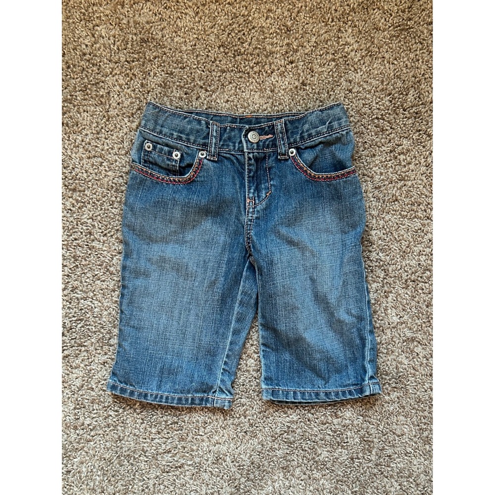 Gymboree Girls Blue Denim Embroidered Shorts I Size 6 I Boho Cotton Casual Kids